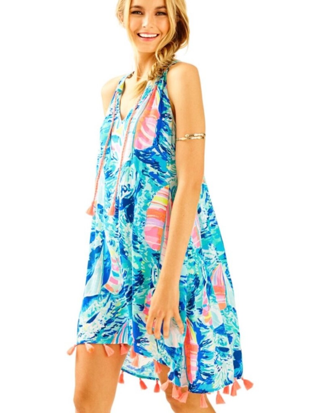 Lilly Pulitzer NWT Roxi Swing Dress with Tassel Size XXS